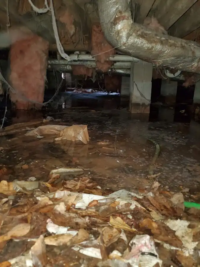 Crawl space flood assessment for Commercial Water Damage Restoration in Brooklyn Park